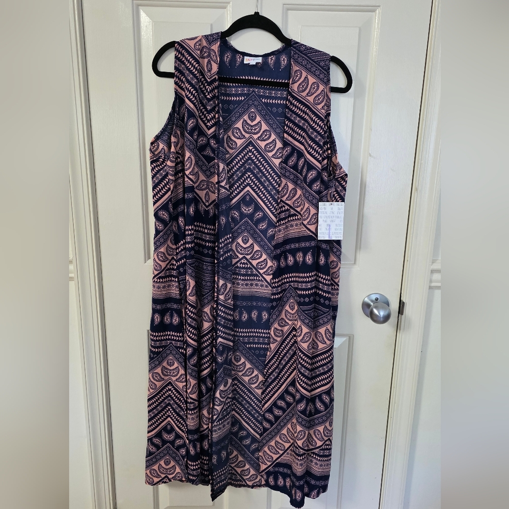 LulaRoe Joy L duster paisley pattern